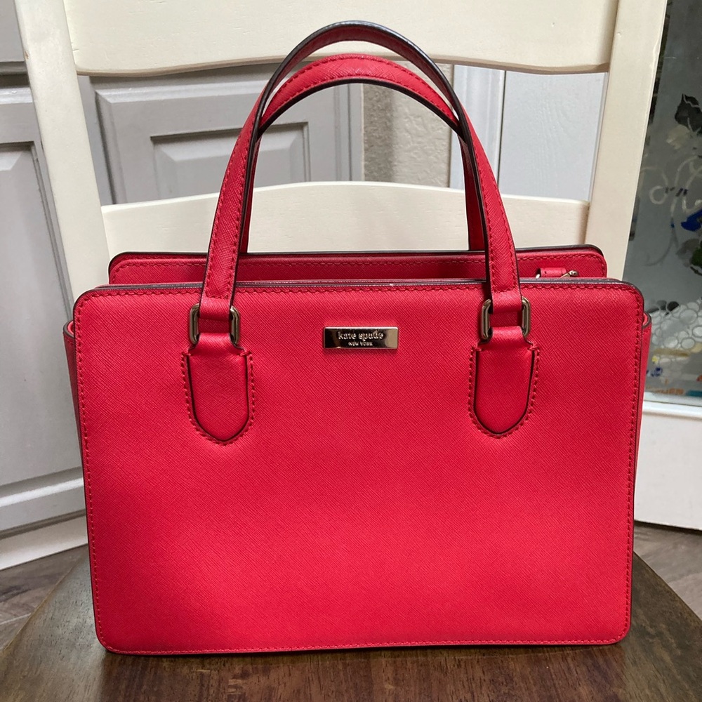 Bright Red Kate Spade purse and cardholder